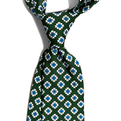Forest Green Floral Printed Tie
