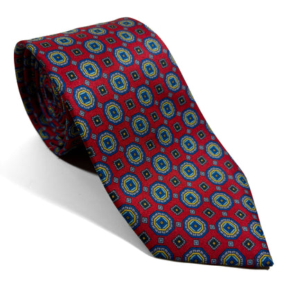 Red Medallion Printed Tie