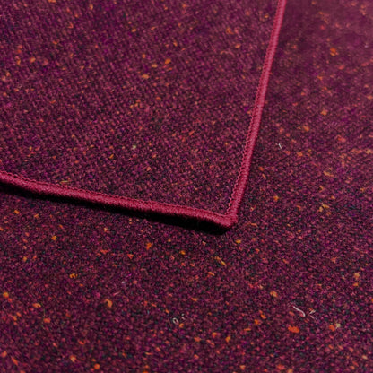 Burgundy Fleck Wool Pocket Square