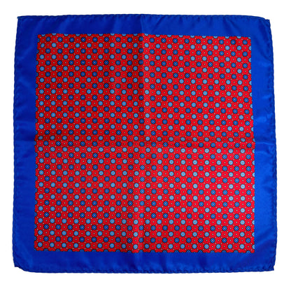 Red & Blue Floral Pocket Square