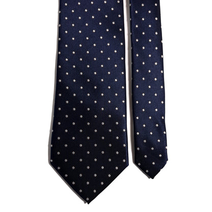 Navy Blue Star Jacquard Tie