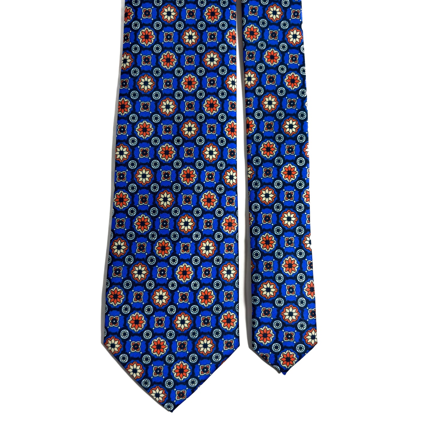 Black & Blue Geometric Printed Tie