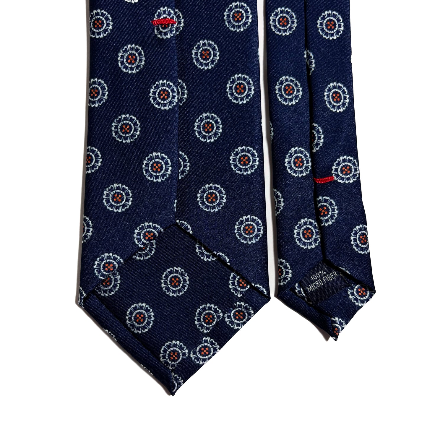 Navy Blue Floral Medallion Printed Tie