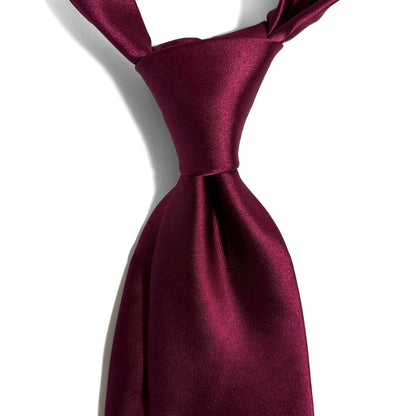 Burgundy Satin Tie