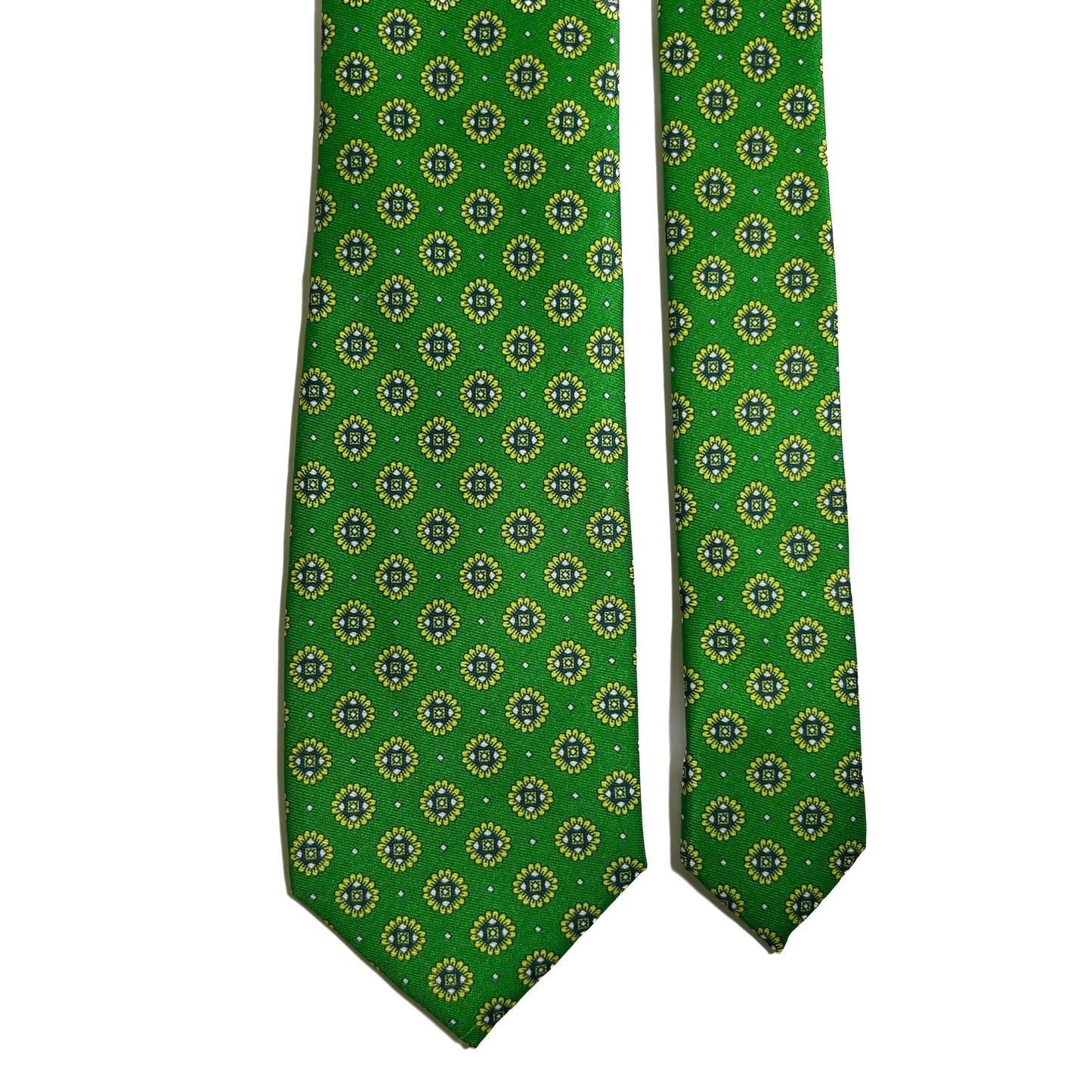 Apple Green Geometric Printed Tie