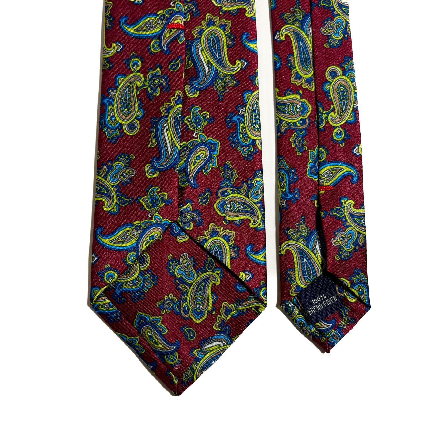 Burgundy & Green Paisley Printed Tie