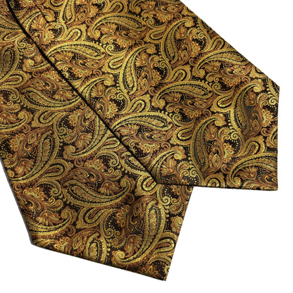 Gold Paisley Jacquard Cravat/Ascot