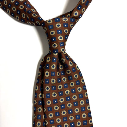 Brown Floral Printed Tie