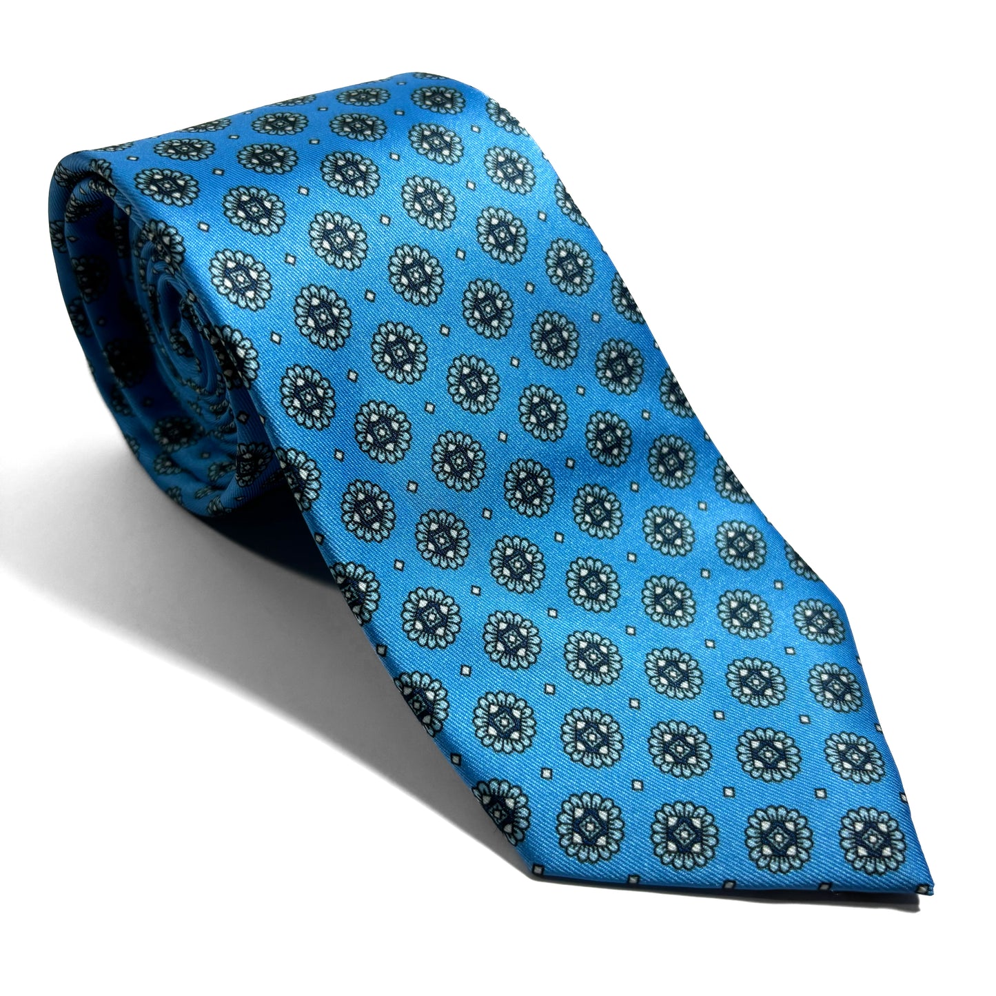 Sky Blue Geometric Printed Tie