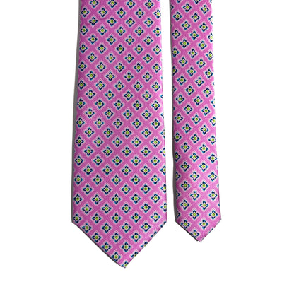 Pink Geometric Printed Tie