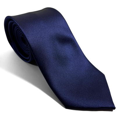 Navy Blue Satin Tie