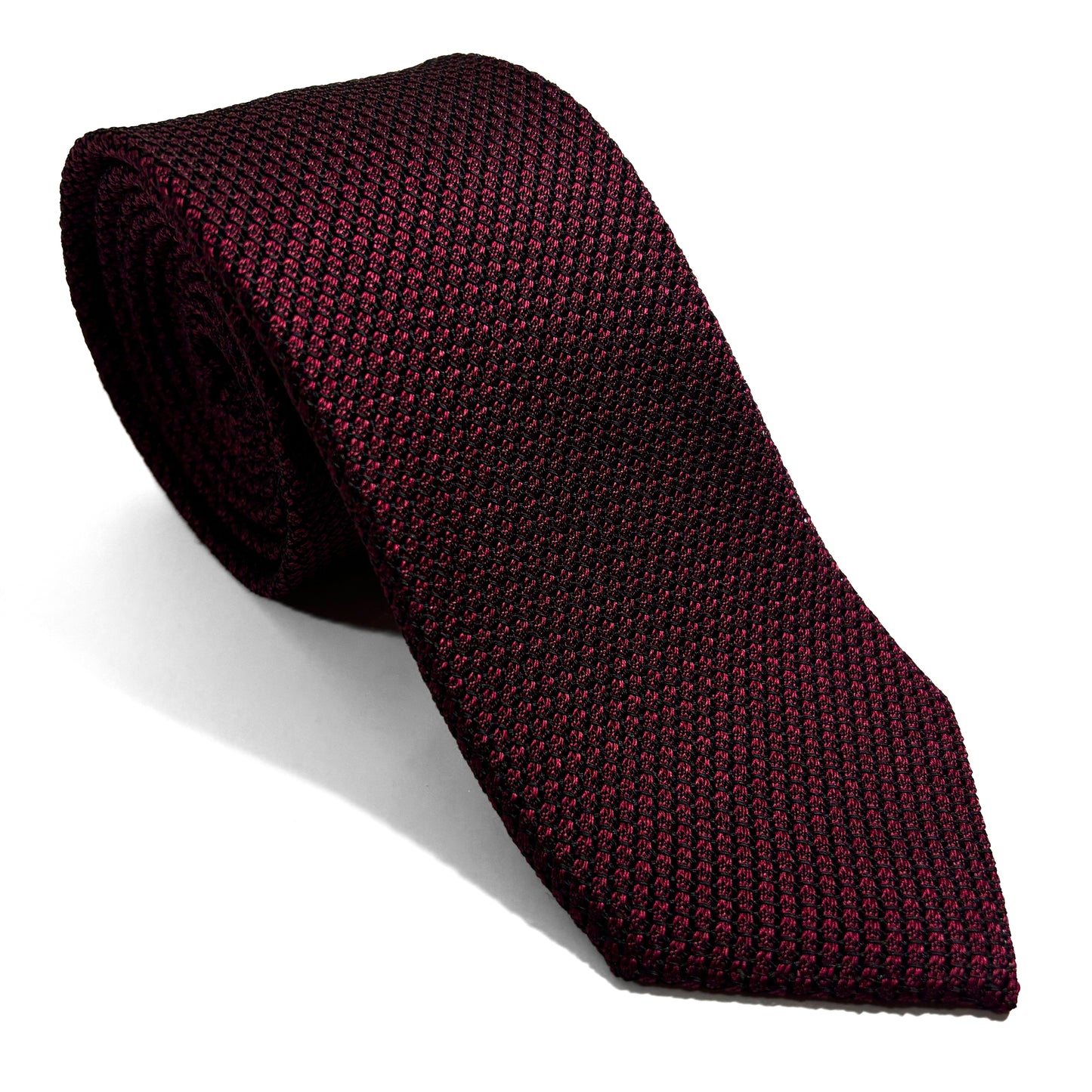 Burgundy Silk Grenadine Tie (Handmade)