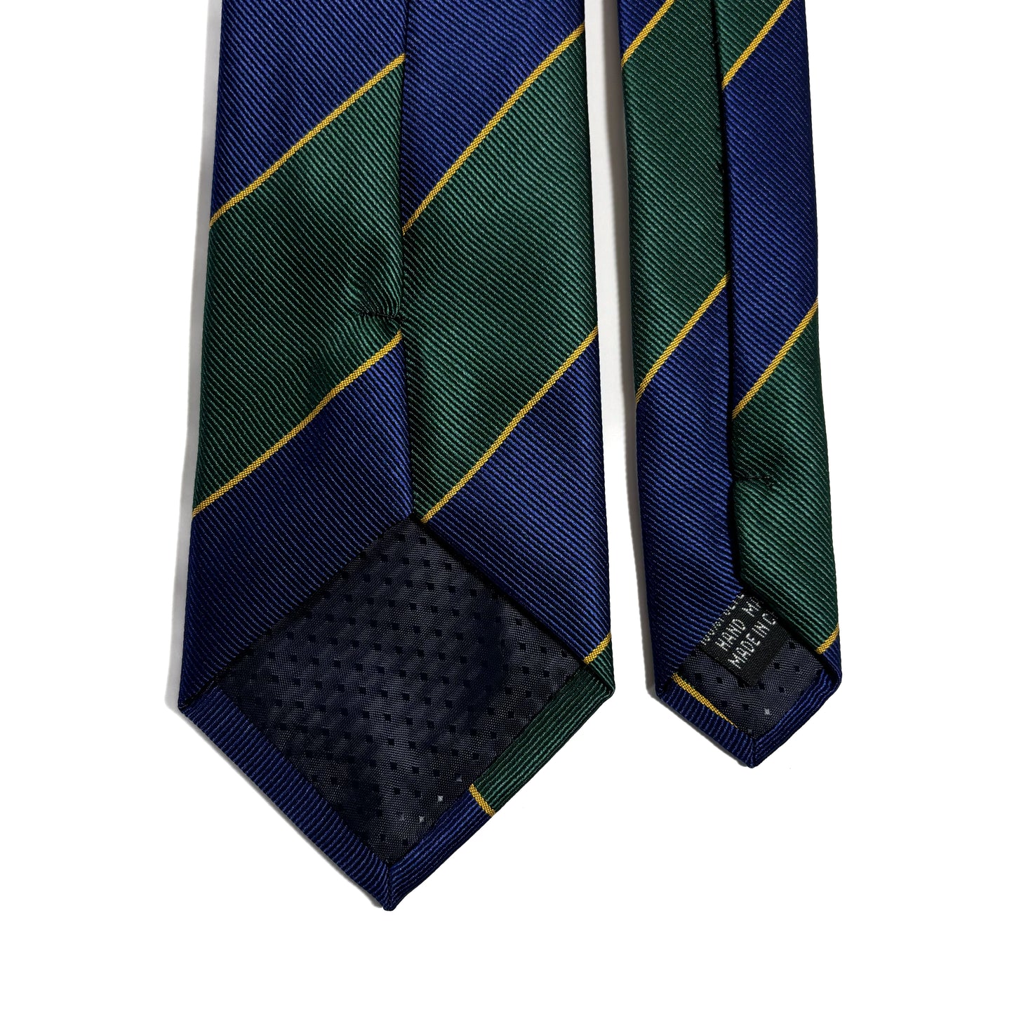 Green & Blue Striped Repp Tie