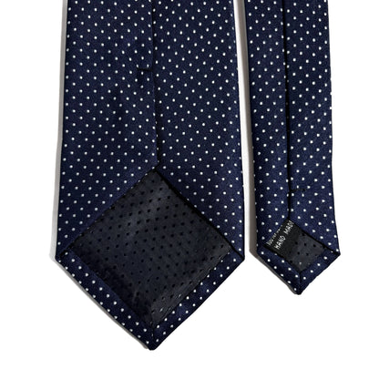 Navy Blue Polka Dot Jacquard Tie