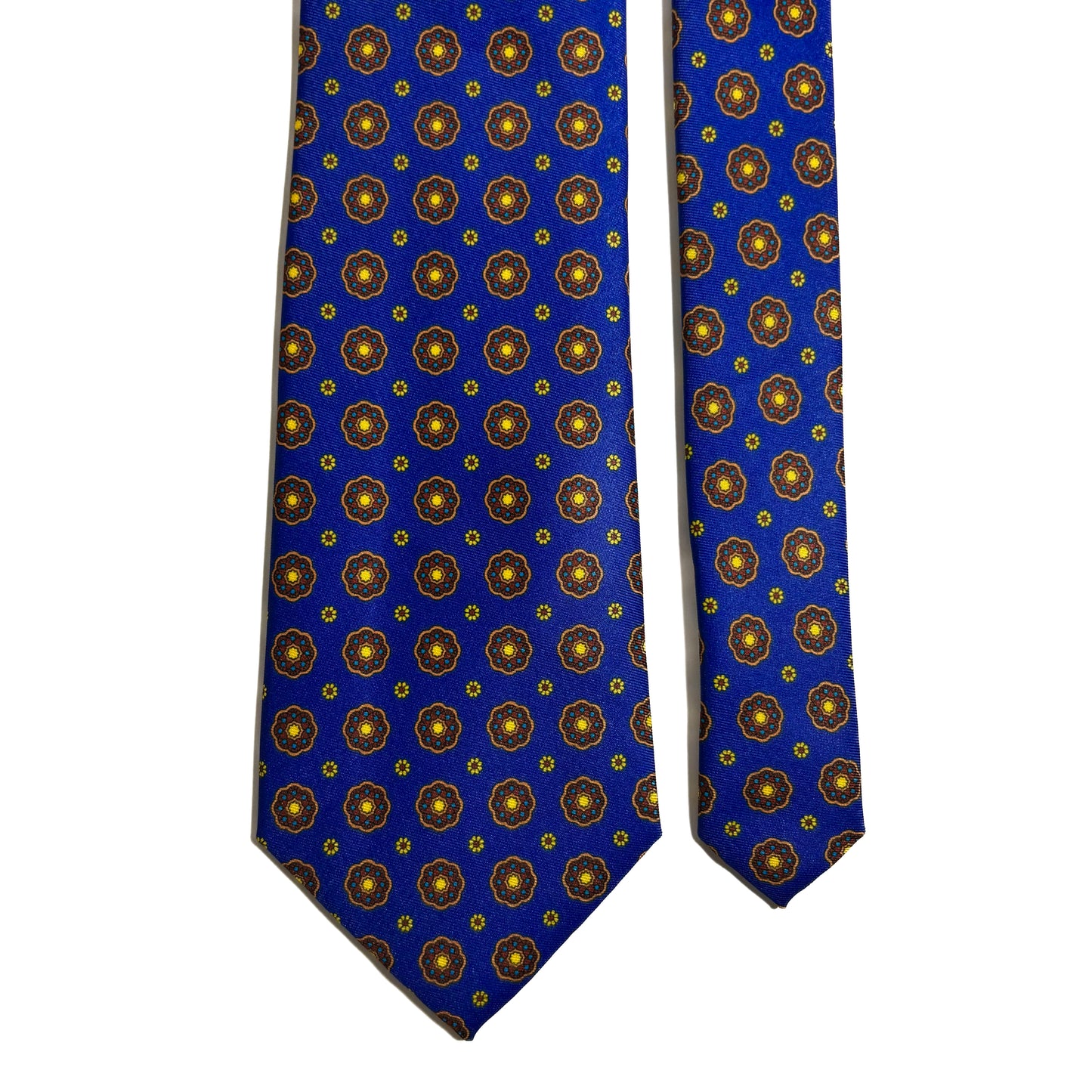 Royal Blue Large Floral Printed Tie