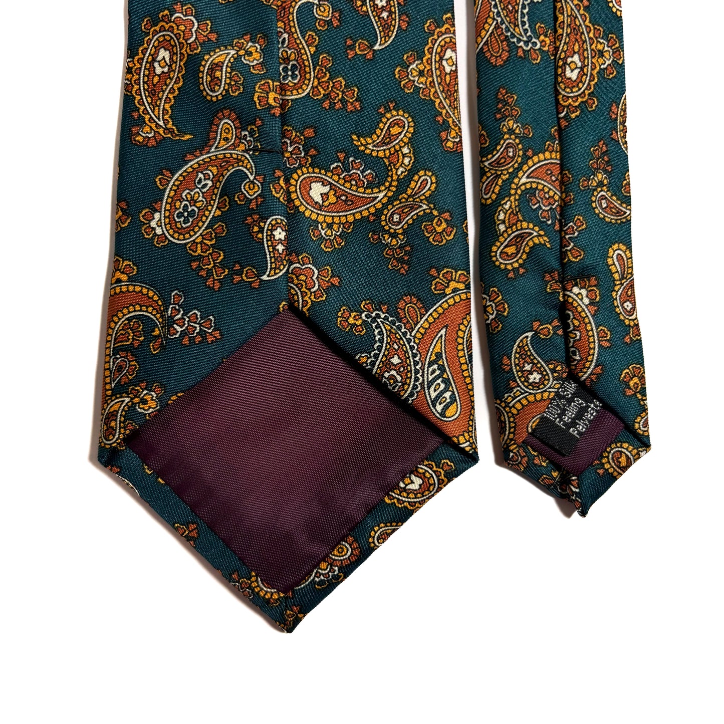 Teal Paisley Printed Tie