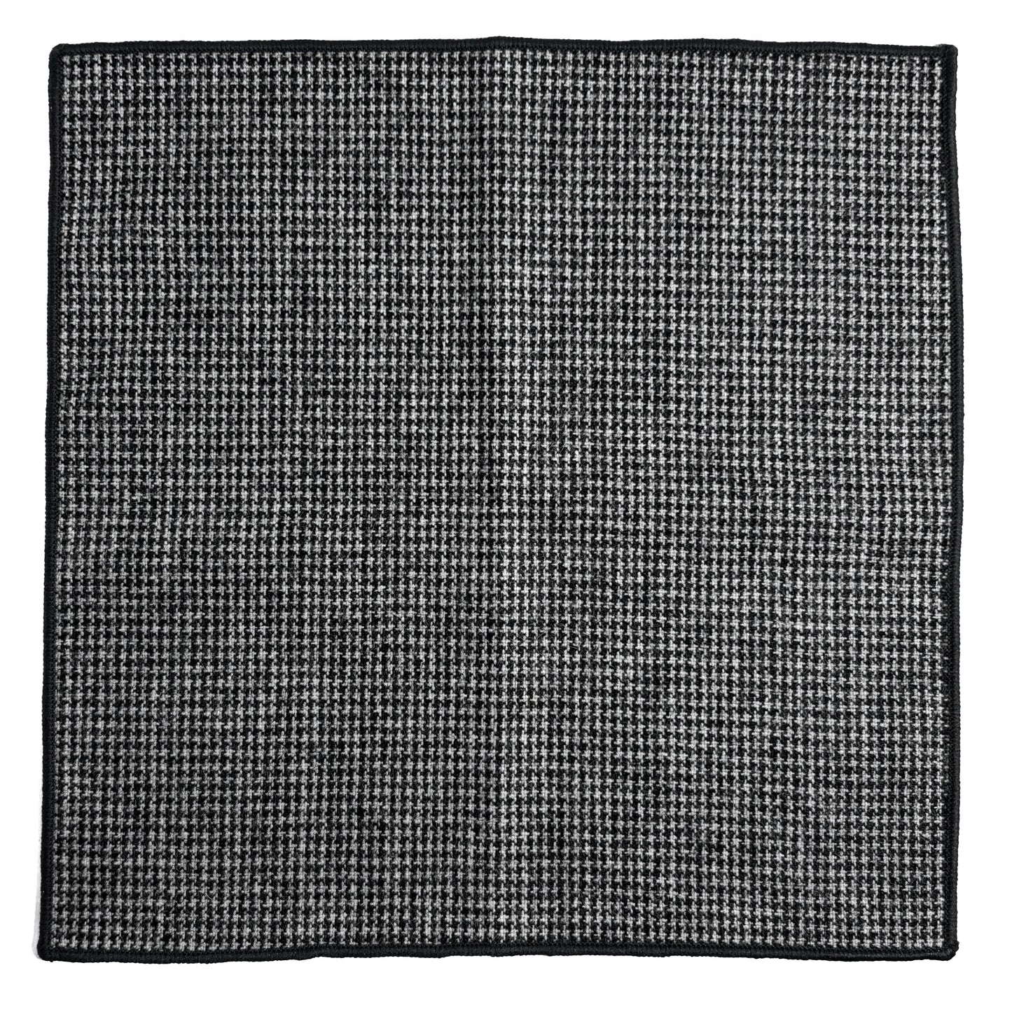 Gray Houndstooth Wool Pocket Square