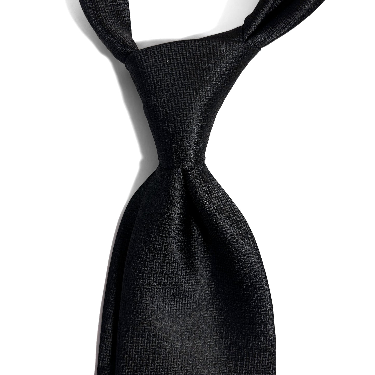 Black Micro-Geometric Jacquard Tie