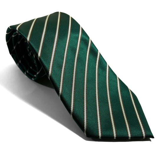 Green Striped Repp Tie