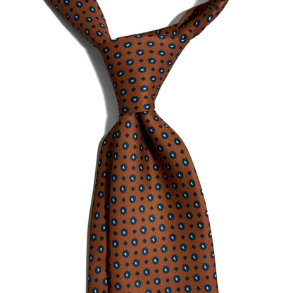 Burnt Orange Geometric Printed Tie