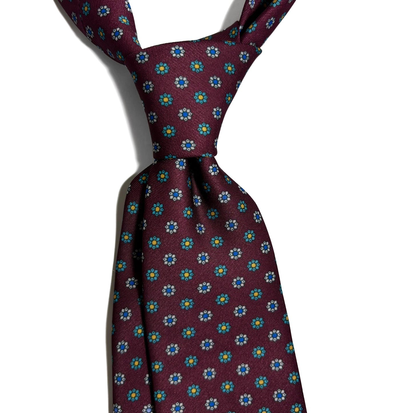 Burgundy Floral Printed Tie