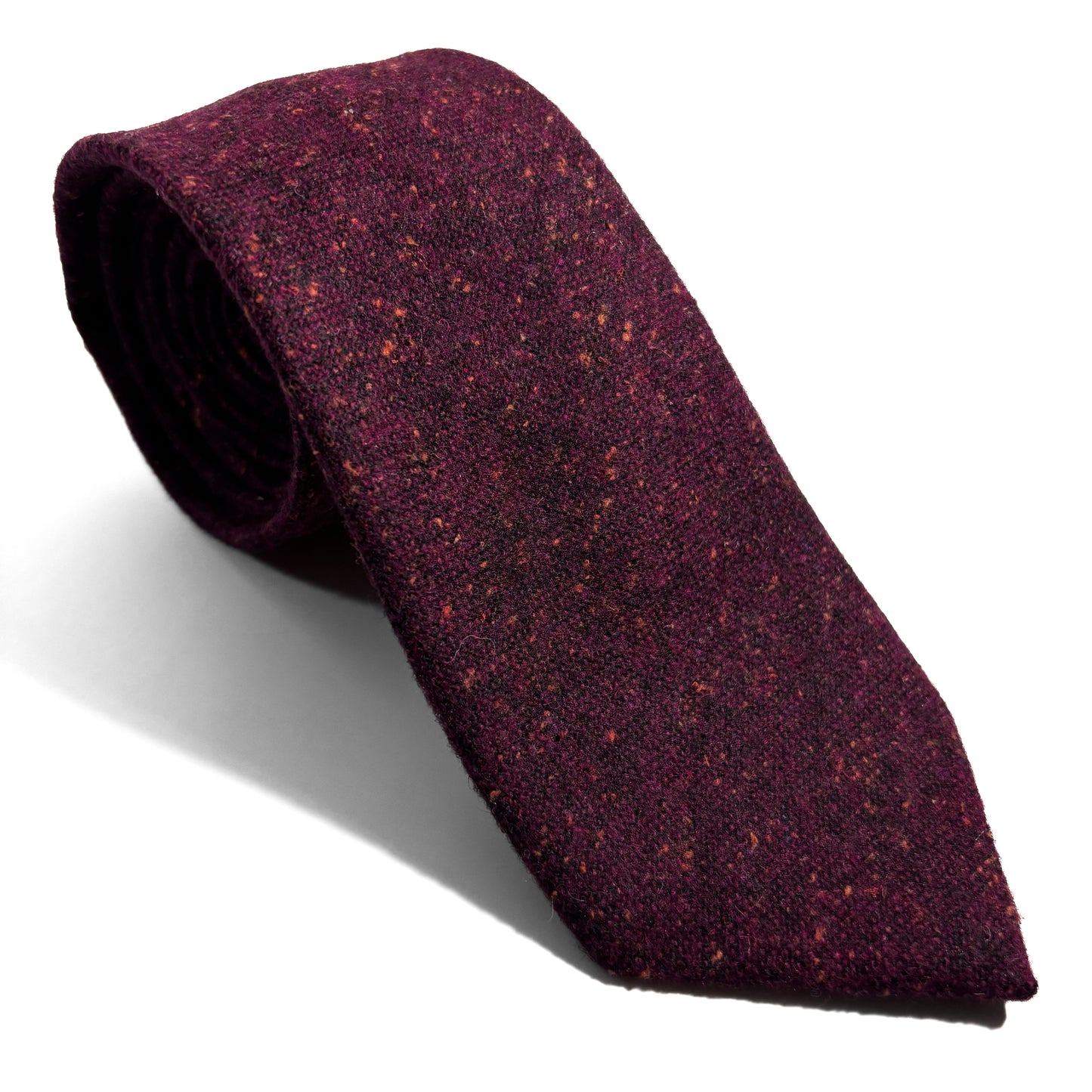 Burgundy Fleck Wool Tie