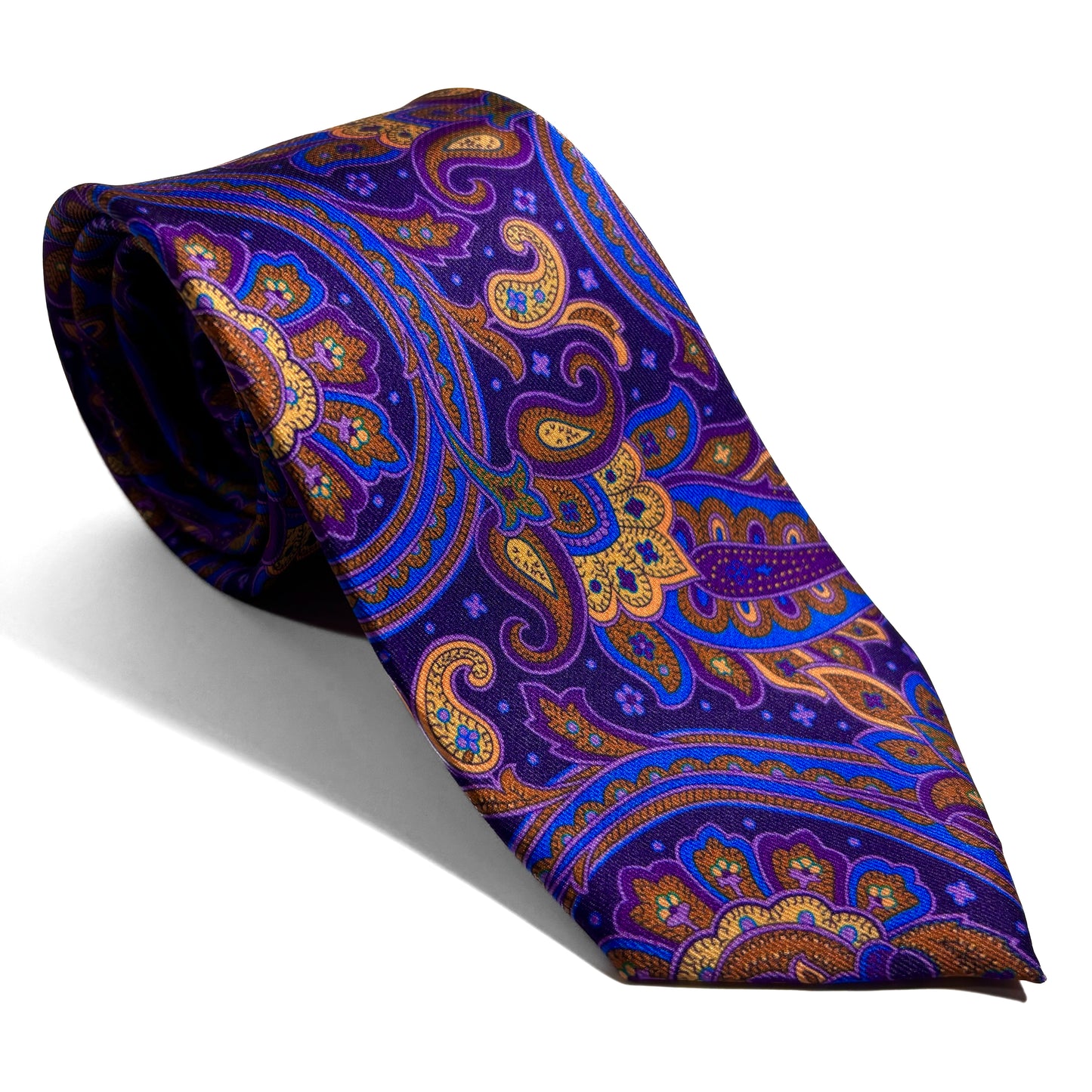 Purple Paisley Printed Tie