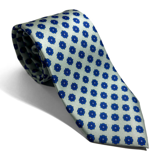 Powder Blue Geometric Printed Tie