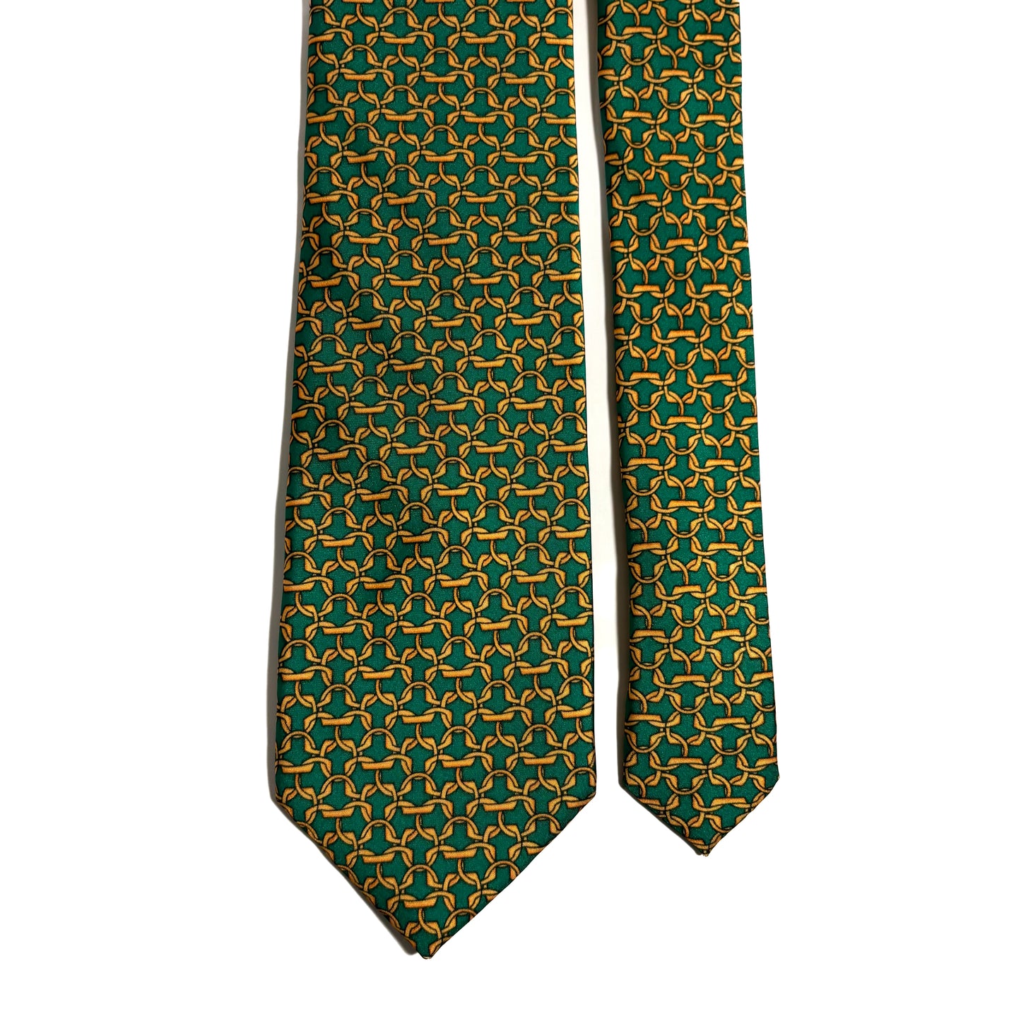 Green Chain-Link Printed Tie