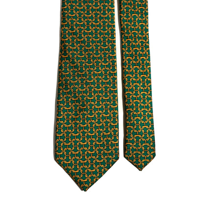 Green Chain-Link Printed Tie