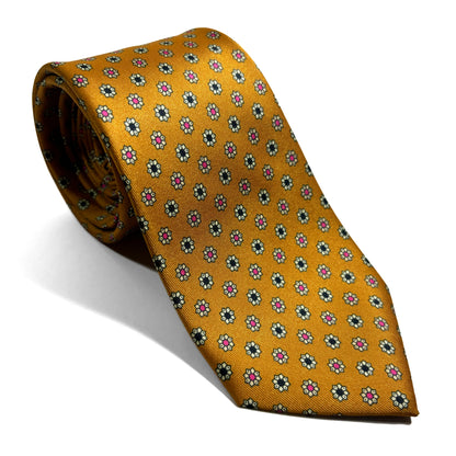 Yellow Floral Printed Tie