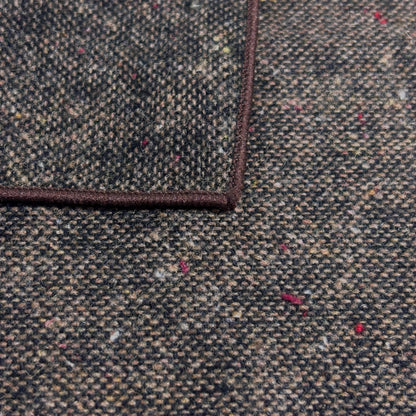 Brown Flecked Wool Pocket Square