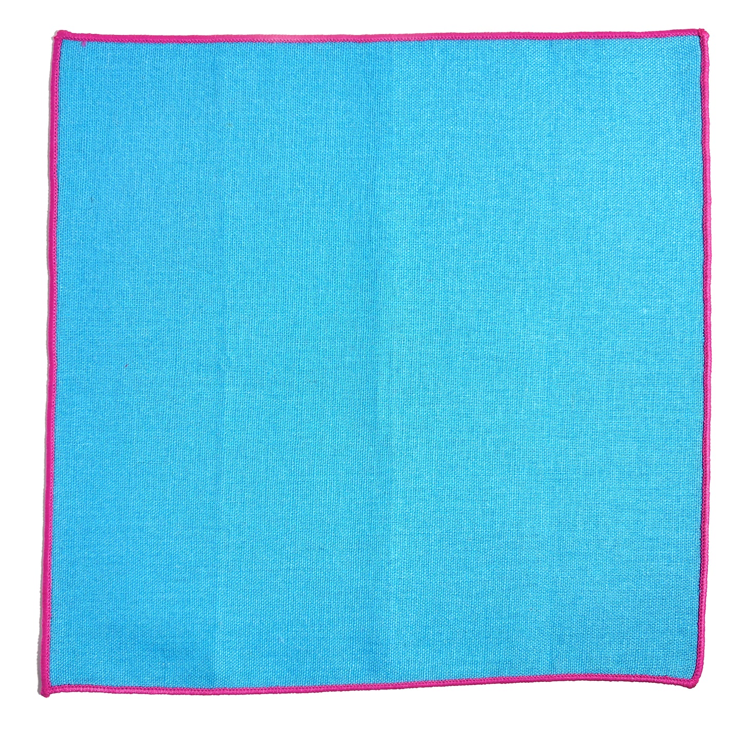 Light Blue & Pink Linen/Cotton Pocket Square