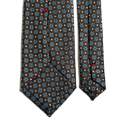 Brown Floral Neats Printed Tie