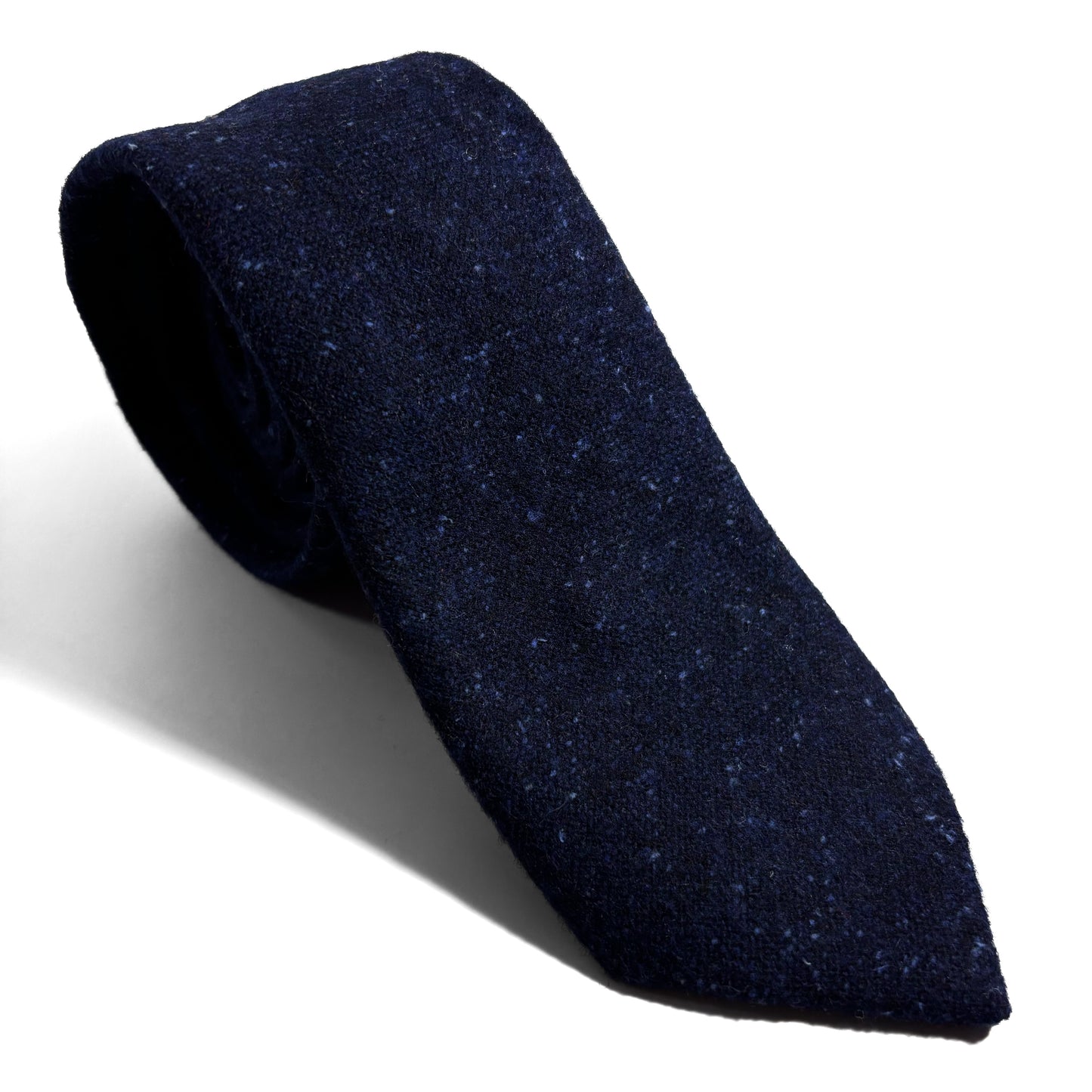 Navy Blue Fleck Wool Tie