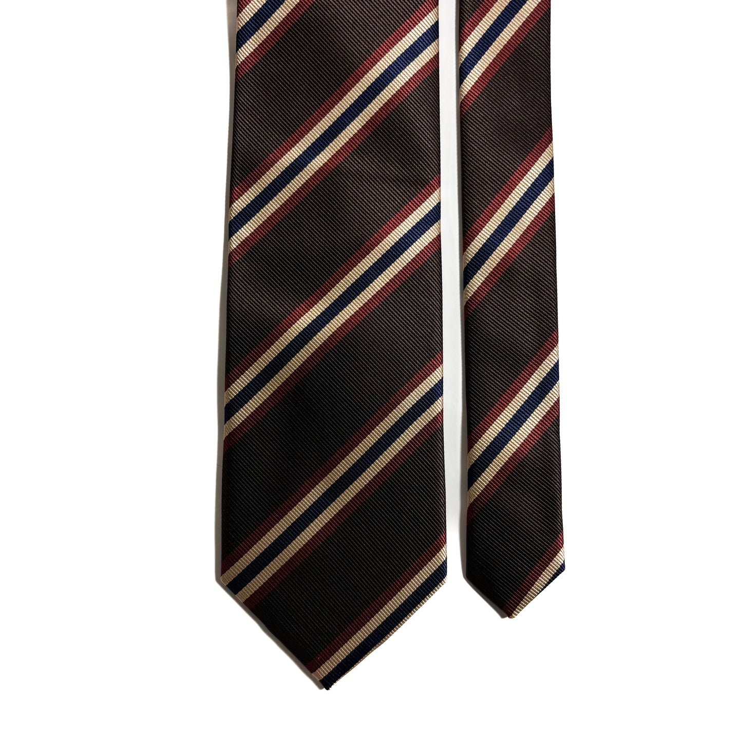 Brown Striped Repp Tie