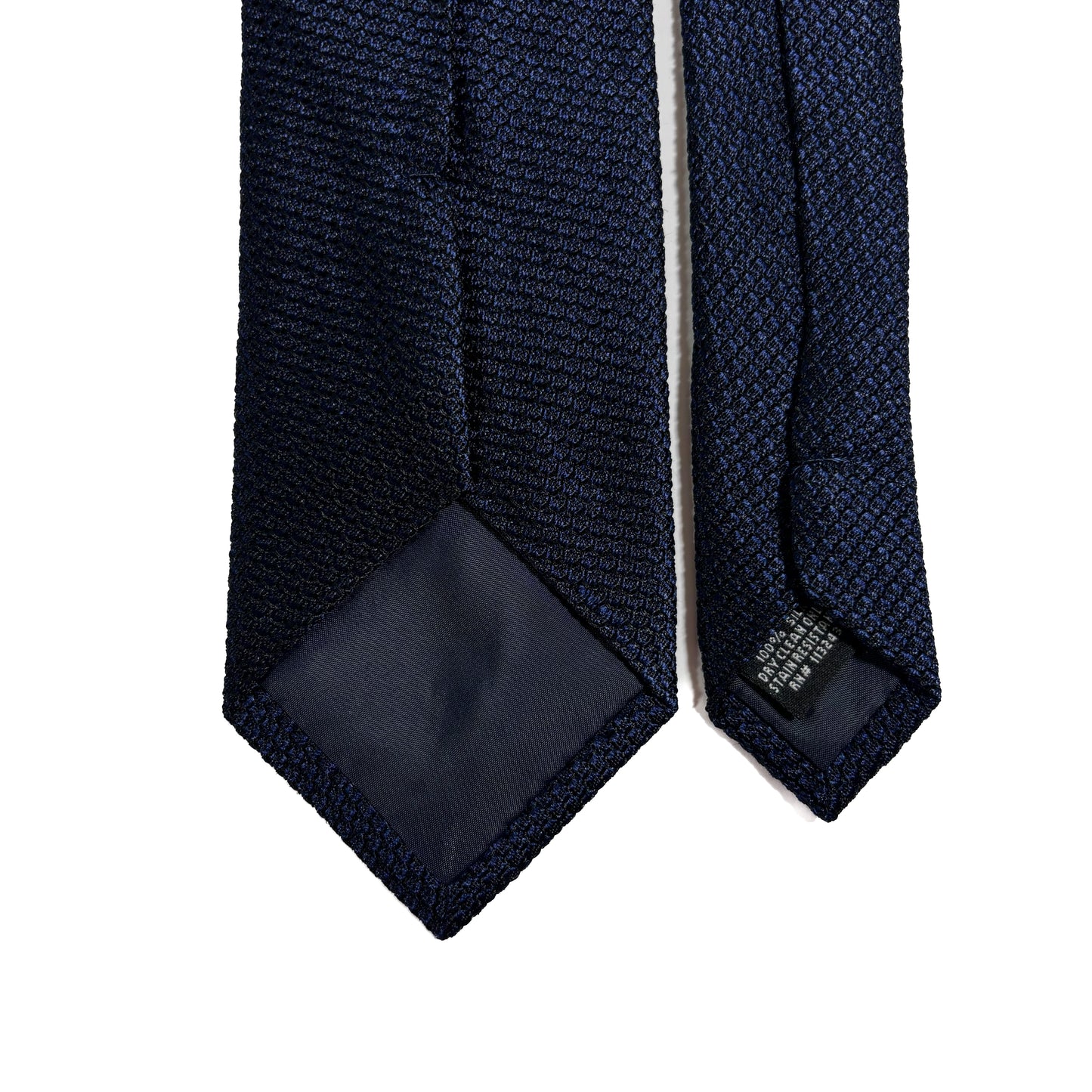 Navy Blue Silk Grenadine Tie (Handmade)