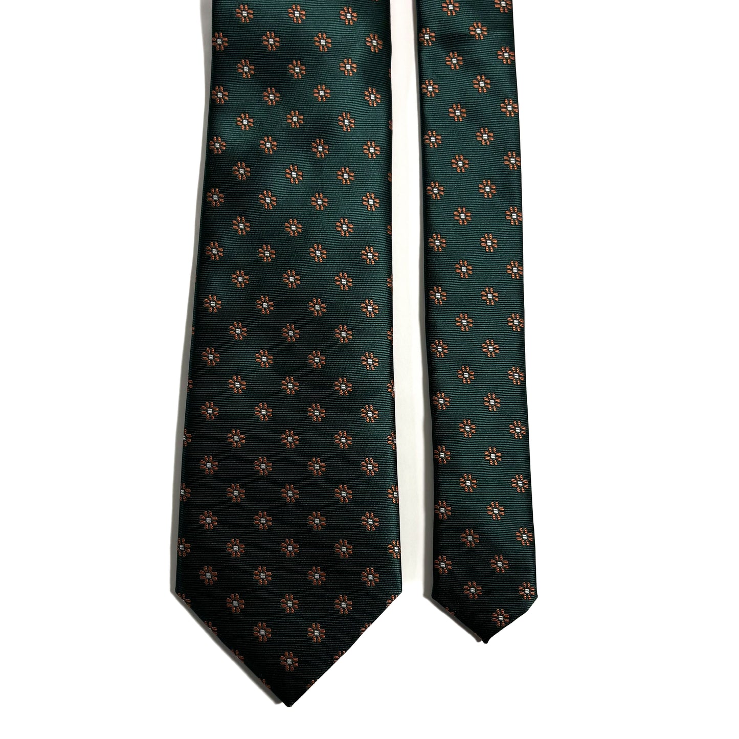 Forest Green Floral Jacquard Tie
