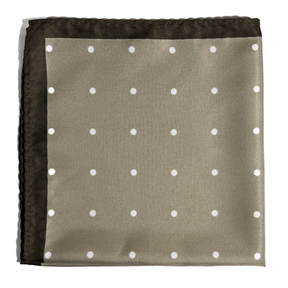 Brown Polka Dot Pocket Square