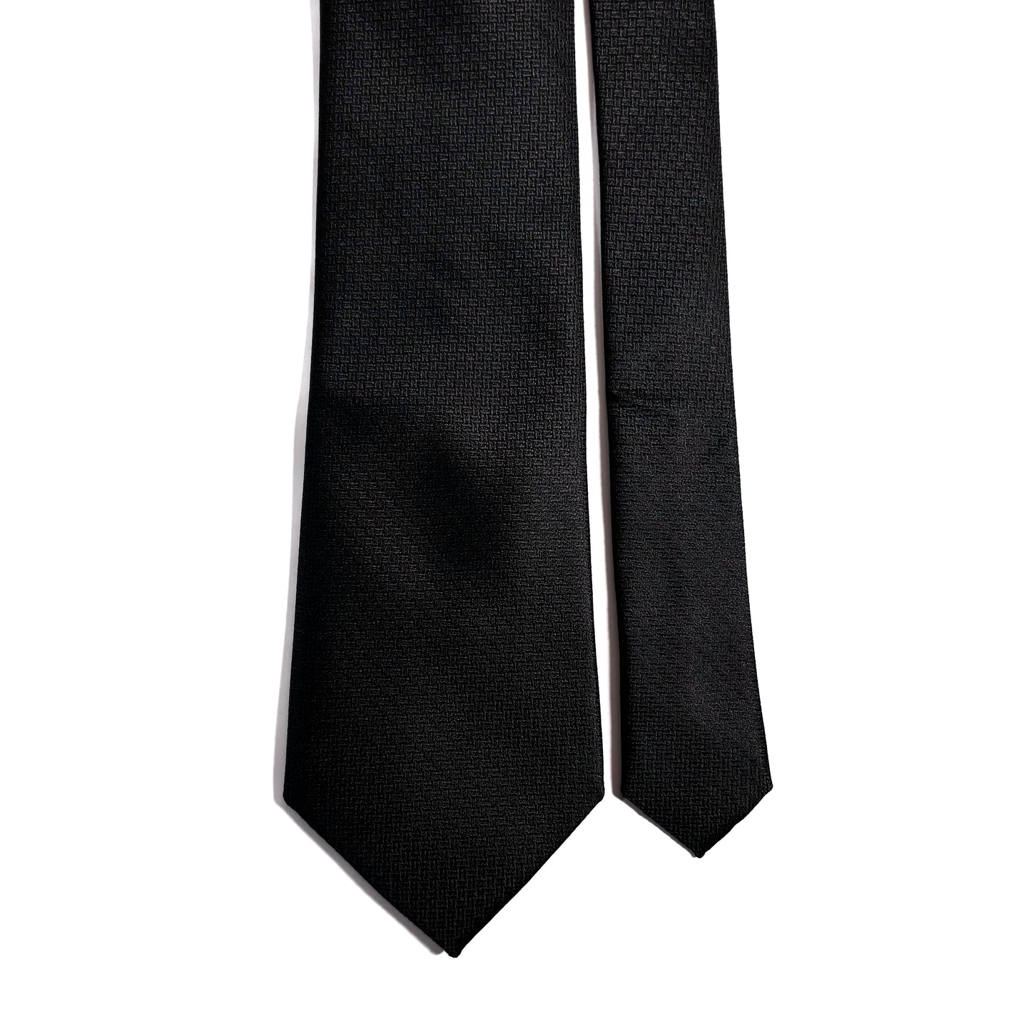 Black Micro-Geometric Jacquard Tie