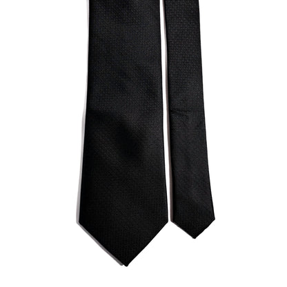 Black Micro-Geometric Jacquard Tie