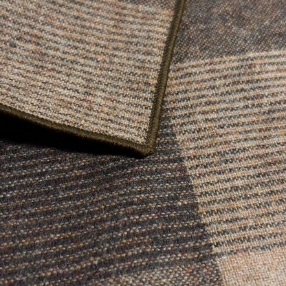 Brown Plaid Wool Pocket Square