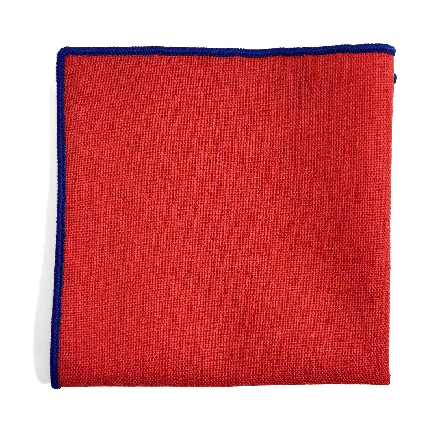 Orange & Blue Linen/Cotton Pocket Square