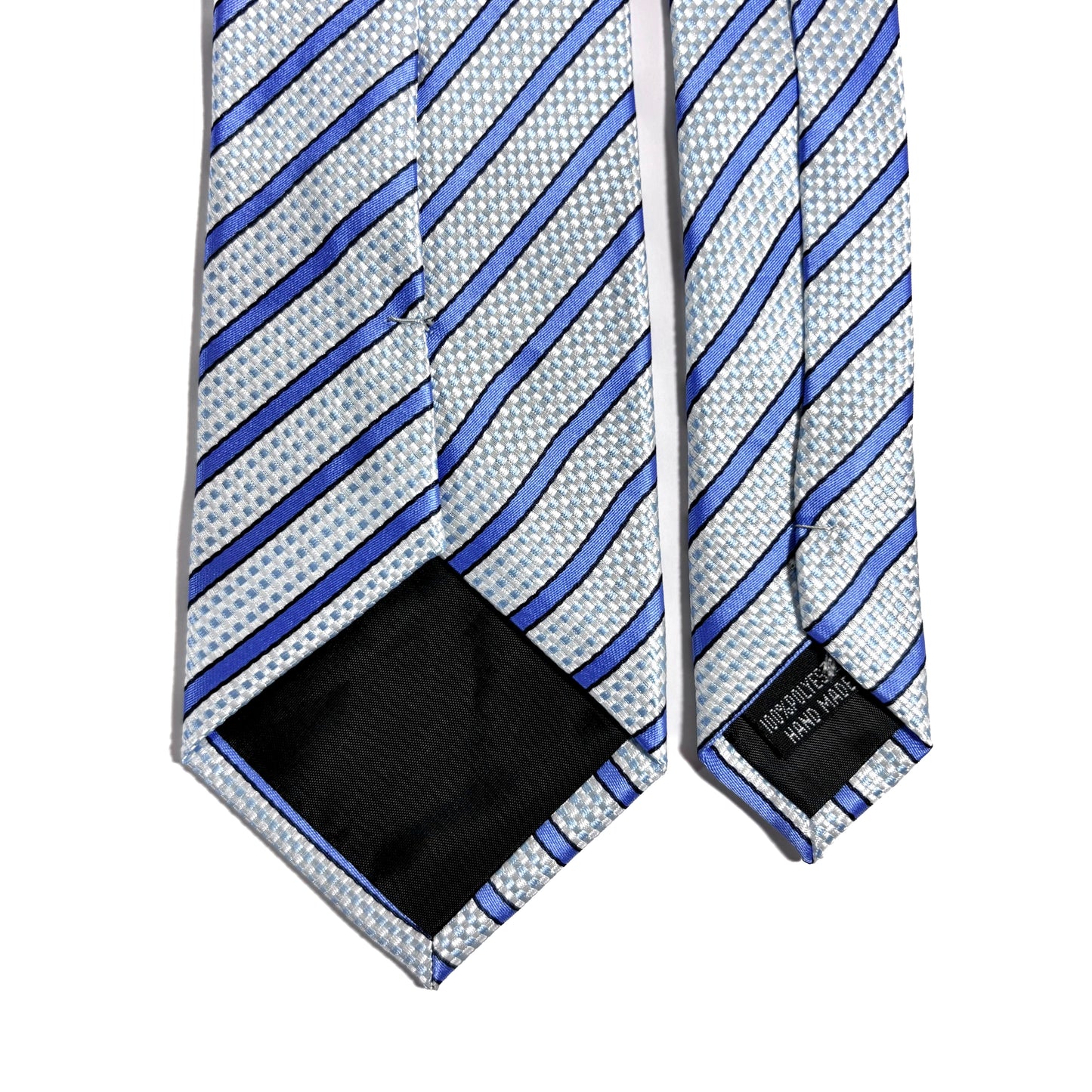 Light Blue & White Striped Tie