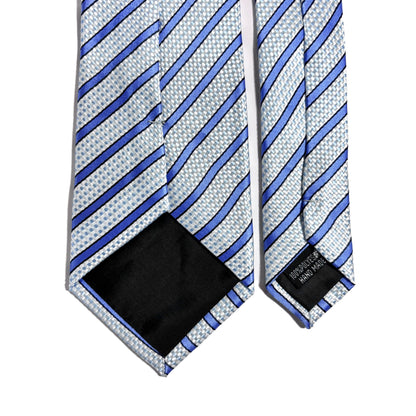 Light Blue & White Striped Tie