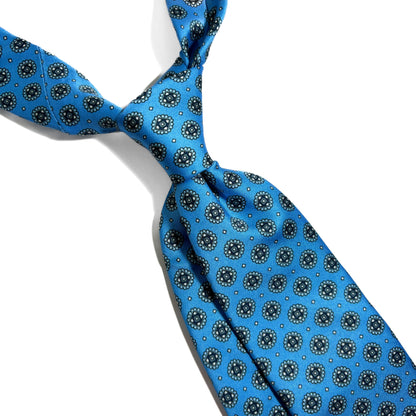 Sky Blue Geometric Printed Tie