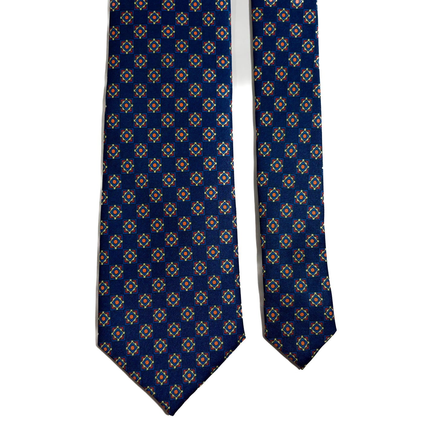 Navy Blue Geometric Neats Printed Tie