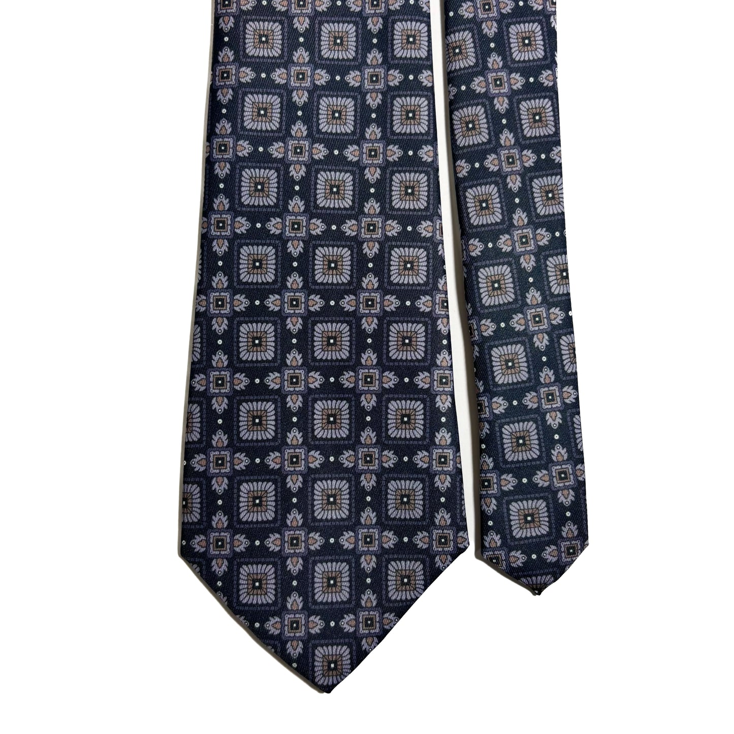 Gray Geometric Printed Tie