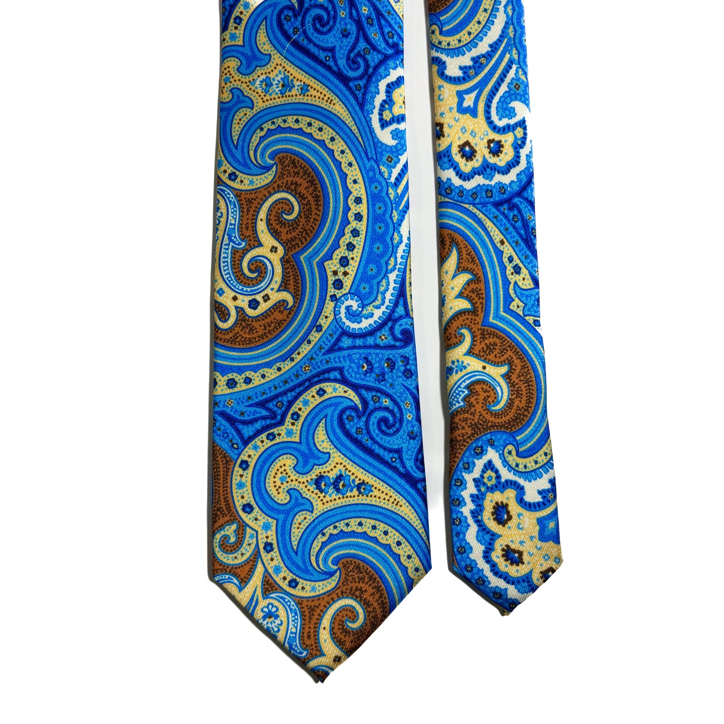 Beach Blue Paisley Printed Tie