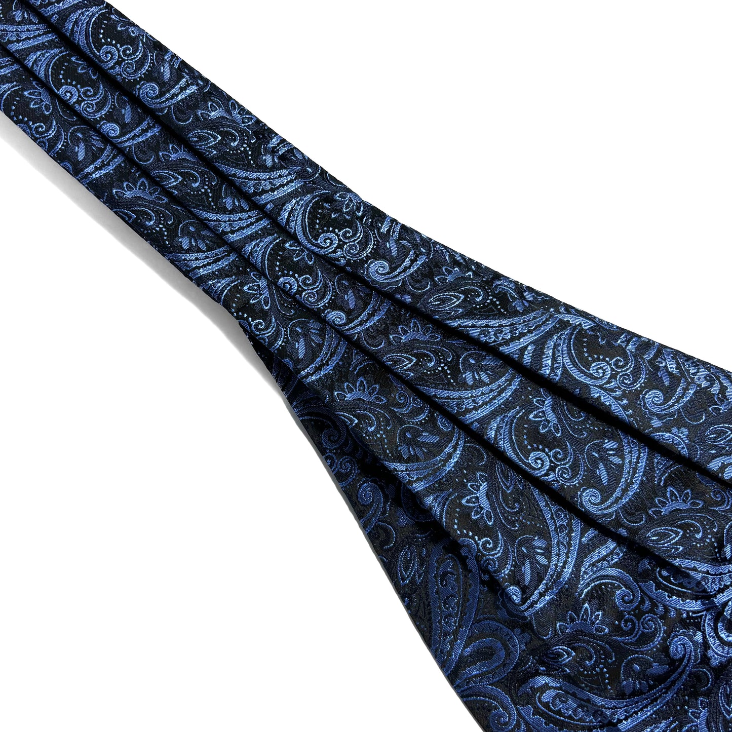 Steel Blue Paisley Jacquard Cravat/Ascot